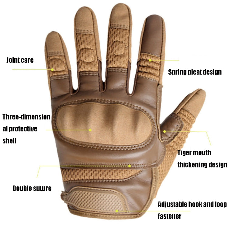 B28 Outdoor Rding Motorcycle Protective Anti-Slip Wear-Resistant Mountaineering Sports Gloves, Size: L(Wolf Brown) Eurekaonline