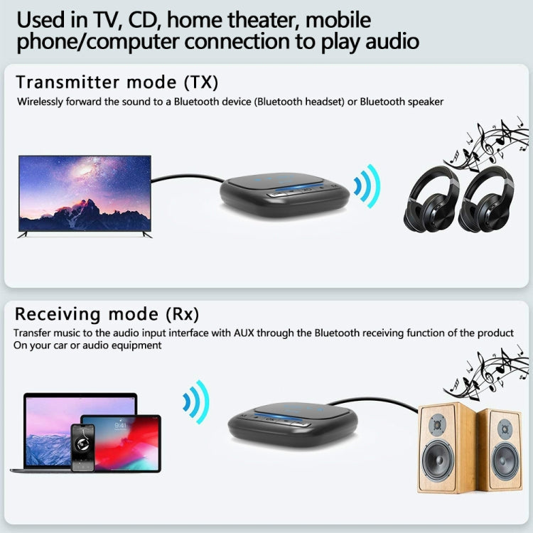 B36 CSR OLED Bluetooth 5.0 Receiver-transmitter Two-in-one Audio Receiver Transmitter Eurekaonline