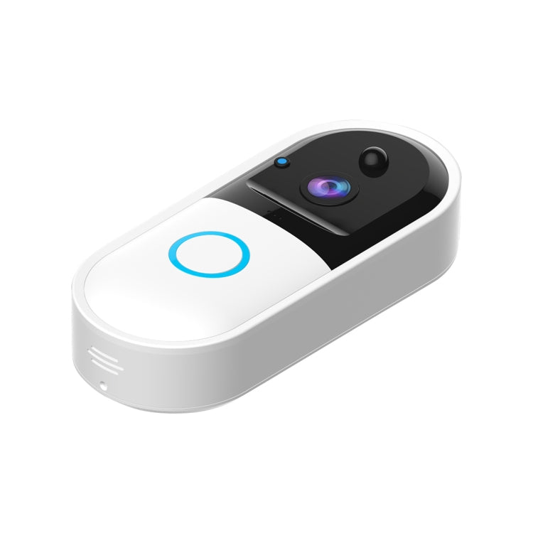 B50 720P Smart WiFi Video Visual Doorbell, Support Phone Remote Monitoring & Night Vision & SD Card (White) Eurekaonline