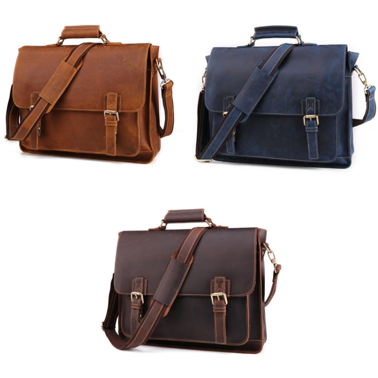 B515 Men 15.6 Inch Business Briefcase Multi-Function Laptop Bag(Brown) Eurekaonline