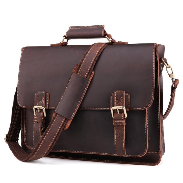 B515 Men 15.6 Inch Business Briefcase Multi-Function Laptop Bag(Dark Coffee) Eurekaonline