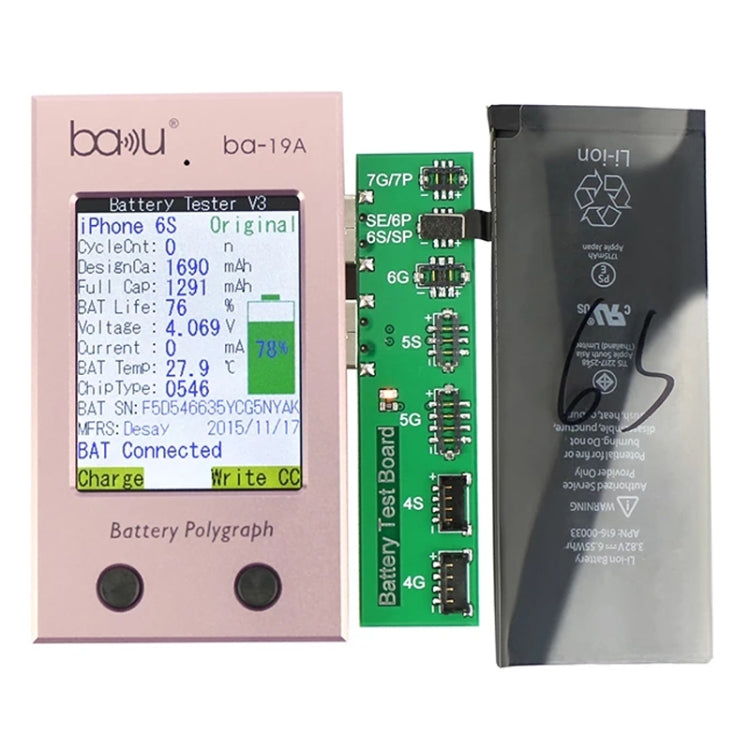 BAKU BA-19A Battery Polygraph for iPhone Battery(Rose Gold) Eurekaonline