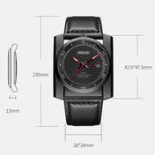 BAOGELA 6775G Honeycomb Hollow Round Dial Leather Strap Clock Calendar Mechanical Watch For Men(Black) Eurekaonline