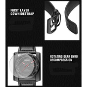 BAOGELA 6775G Honeycomb Hollow Round Dial Leather Strap Clock Calendar Mechanical Watch For Men(Black) Eurekaonline