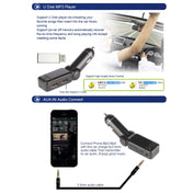 BC-06 Bluetooth Car Kit FM Transmitter Car MP3 Player with LED Display 2 USB Charger & Handsfree Function(Black) Eurekaonline