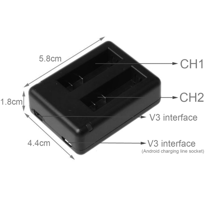BC-AZ16 Digital Camera USB Dual Batteries Charger for Xiaomi Xiaoyi II 4K Eurekaonline