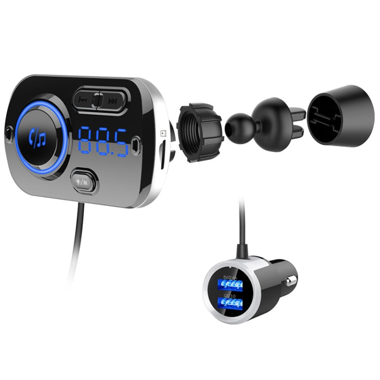 BC49BQ Car Digital Radio Receiver Bluetooth MP3 Player FM Transmitter Voice Assistant QC3.0 Quick Charger Eurekaonline