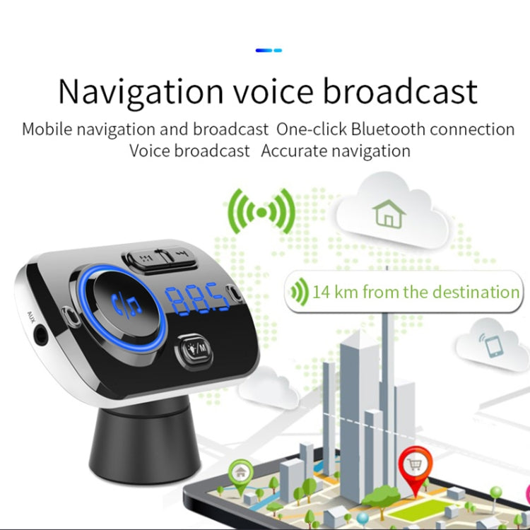 BC49BQ Car Digital Radio Receiver Bluetooth MP3 Player FM Transmitter Voice Assistant QC3.0 Quick Charger Eurekaonline
