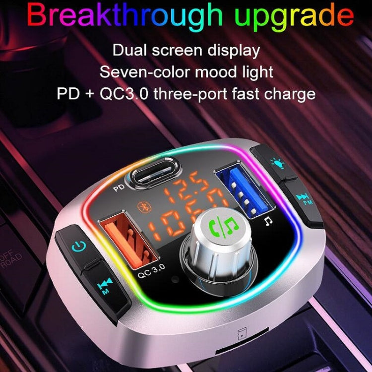 BC63 Colorful Car Card MP3 Player Multifunctional Bluetooth Receiver U Disk Charger Car Cigarette Lighter Eurekaonline