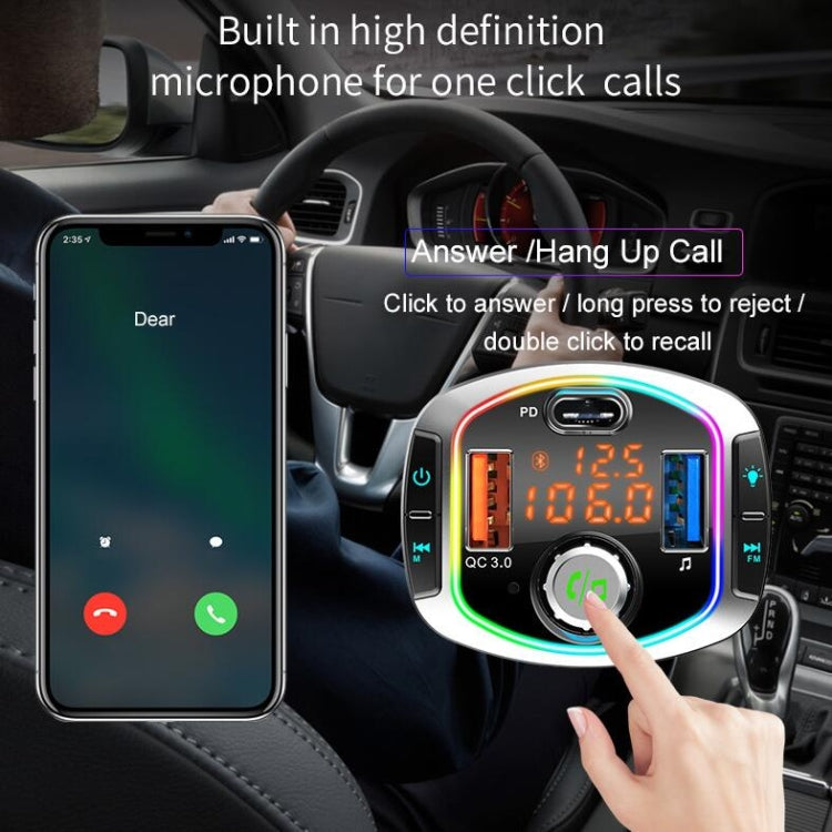 BC63 Colorful Car Card MP3 Player Multifunctional Bluetooth Receiver U Disk Charger Car Cigarette Lighter Eurekaonline