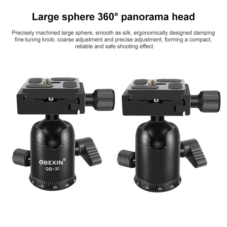 BEIXIN QB-30  360 Degree Rotation Panorama Metal Ball Head with Quick Release Plate Eurekaonline