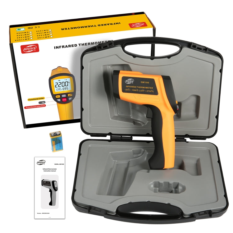 BENETECH GM1500 LCD Display Infrared Thermometer, Battery Not Included Eurekaonline