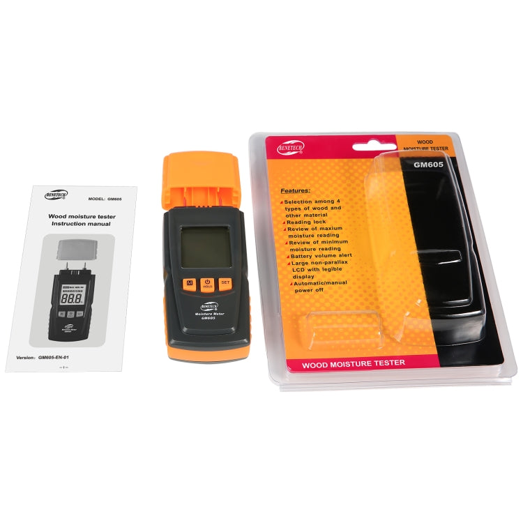 BENETECH GM605 Digital Wood Moisture Meter Humidity Tester Timber Damp Detector Eurekaonline