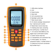 BENETECH GM8902 2.6 Inch LCD Screen Digital Wind Speed Meter Anemometer(Yellow) Eurekaonline