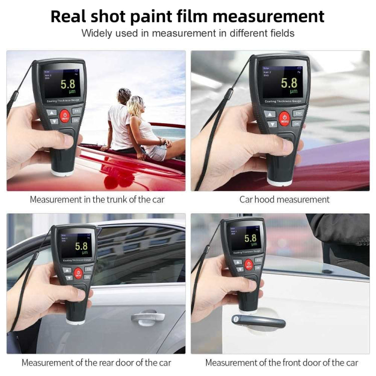 BENETECH GT2100 Digital Anemometer Coating Thickness Gauge Color Screen Car Paint Thickness Tester Meter Eurekaonline