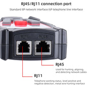 BENETECH GT66 RJ11 / RJ45 Multifunctional Cable Tester Line Finder Net Cable Detector Eurekaonline