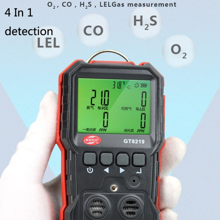 Kaufe 4-Gas-Monitor-Messgerät, Tester, Analysator, tragbarer