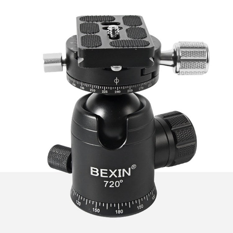 BEXIN 720 Degree Rotation Panoramic Aluminum Alloy Tripod Ball Head with Quick Release Plate Eurekaonline