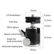 BEXIN K-19 Multifunctional Aluminum Alloy Cold Shoe Ball Head Tripod Mount Eurekaonline