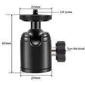 BEXIN K18 Mini 360 Degree Rotation Panoramic Metal Ball Head Eurekaonline