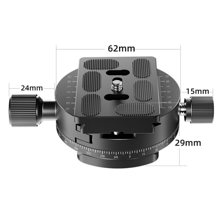 BEXIN QJ08-S Panoramic Rotary Quick Release Clamp Base Tripod Mount with Quick Release Plate Eurekaonline