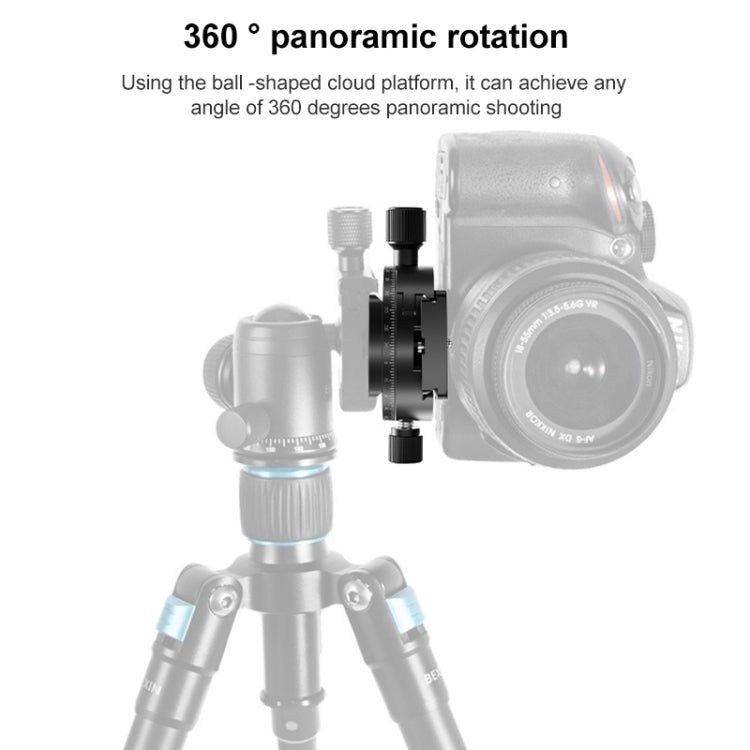 BEXIN QJ08-S Panoramic Rotary Quick Release Clamp Base Tripod Mount with Quick Release Plate Eurekaonline