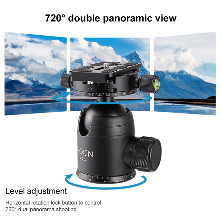 BEXIN RC294 Portable Collapsible Carbon Fiber Camera Tripod with K44 Panoramic BallHead Eurekaonline