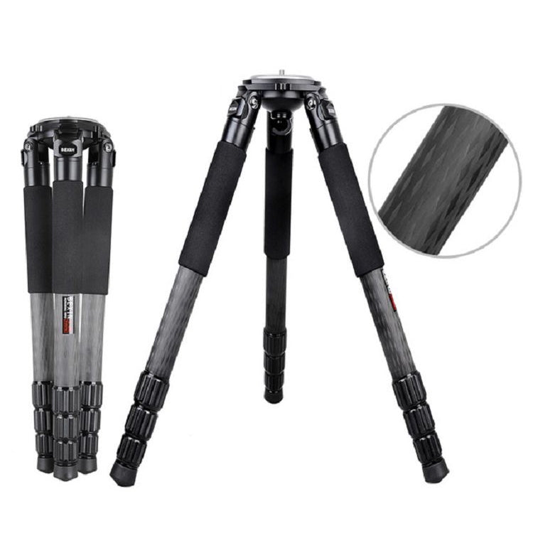 BEXIN ST424C Rugged Camcorder Photographic Carbon Fiber Big Tripod, Max Tube: 40mm Eurekaonline