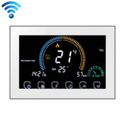 BHT-8000-GALW Control Water Heating Energy-saving and Environmentally-friendly Smart Home Negative Display LCD Screen Round Room Thermostat with WiFi(White) Eurekaonline