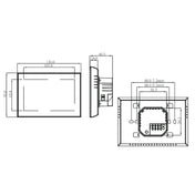 BHT-8000-GCLW Controlling Water/Gas Boiler Heating Energy-saving and Environmentally-friendly Smart Home Negative Display LCD Screen Round Room Thermostat with WiFi(White) Eurekaonline