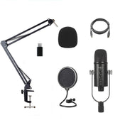 BM-86 USB Condenser Microphone Voice Recording Computer Microphone Live Broadcast Equipment Set, Specification: Cantilever Bracket Set Eurekaonline