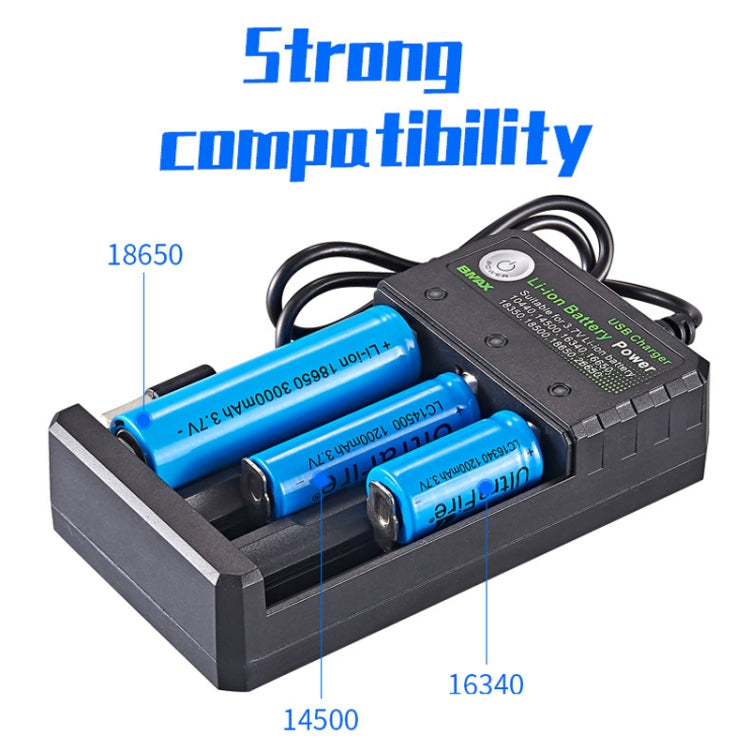 BMAX 18650 3 Slot USB Charging Seat 3.7/4.2V Independent Lithium Battery Charger Eurekaonline