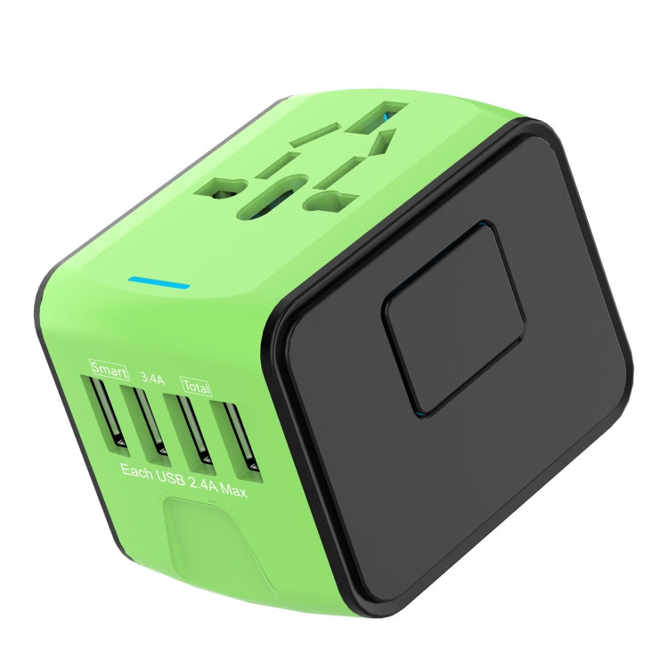 BMAX 199-04U Travel Multifunctional USB Converter 4 USB Universal Socket(Green Black) Eurekaonline
