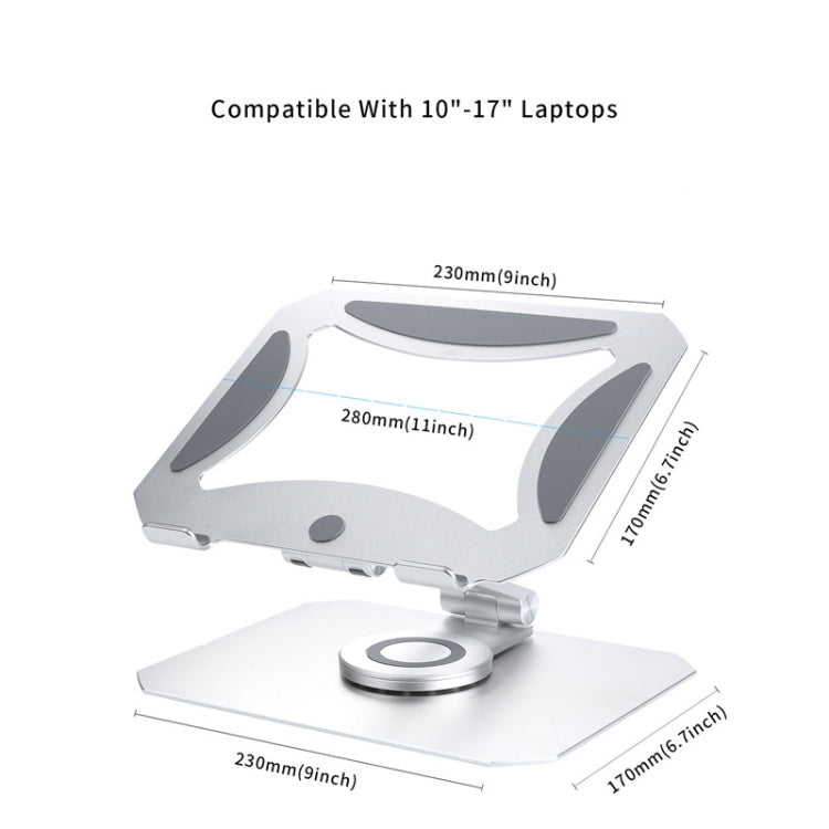 BONERUY L02 Laptop Stand 360 Degrees Rotating Dissipation Heat Aluminum Alloly Holder Eurekaonline