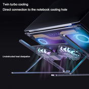 BONERUY P11F Adjustable Laptop Stand Cooling Holder with Double Fans Eurekaonline