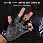 BOODUN 1096 Non-slip Wear-resistant Breathable Fitness Sports Silicone Gloves, Size:M(Black) Eurekaonline