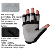 BOODUN B171069 Sailing Gloves Fitness Outdoor Half Finger Rock Climbing Gloves, Size: L(Grey) Eurekaonline