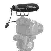 BOYA BY-BM2021 Shotgun Super-Cardioid Condenser Broadcast Microphone with Windshield for Canon / Nikon / Sony DSLR Cameras, Smartphones (Black) Eurekaonline