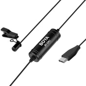 BOYA BY-DM2 USB-C / Type-C Broadcast Lavalier Condenser Microphone with Windscreen for Android Phones / Tablets (Black) Eurekaonline