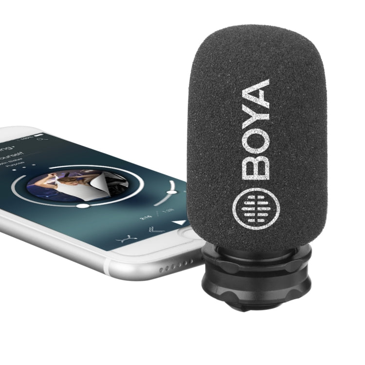 BOYA BY-DM200 8 Pin Interface Plug Condenser Live Show Video Vlogging Recording Microphone for iPhone (Black) Eurekaonline