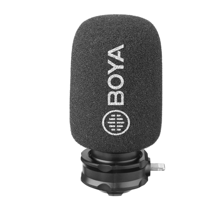 BOYA BY-DM200 8 Pin Interface Plug Condenser Live Show Video Vlogging Recording Microphone for iPhone (Black) Eurekaonline