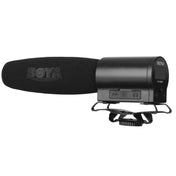 BOYA BY-DMR7 Shotgun Condenser Broadcast Microphone with LCD Display & Integrated Flash Recorder for Canon / Nikon / Sony DSLR Cameras and Video Cameras(Black) Eurekaonline