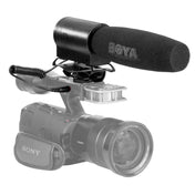 BOYA BY-DMR7 Shotgun Condenser Broadcast Microphone with LCD Display & Integrated Flash Recorder for Canon / Nikon / Sony DSLR Cameras and Video Cameras(Black) Eurekaonline