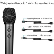 BOYA BY-HM2 Professional Handheld Condenser Microphone 3.5mm Headphone Port with 8 Pin / Type-C / USB Interface 1.2m Extension Cable & Holder Eurekaonline
