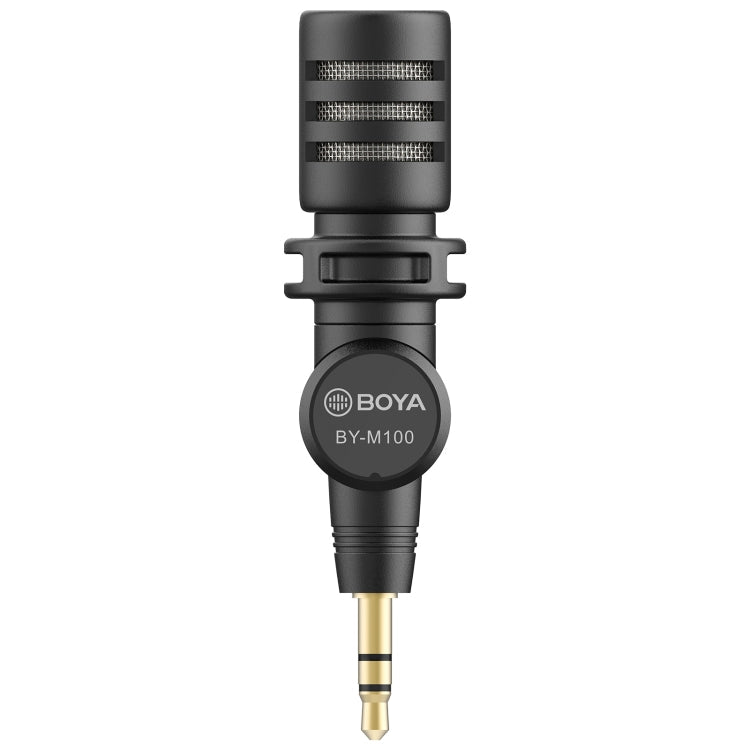 BOYA BY-M100 3.5mm Interface Mini Omnidirectional Condenser Microphone, Suitable for SLR Cameras Eurekaonline