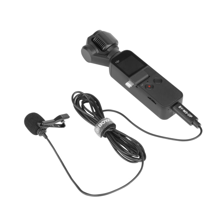 BOYA BY-M3-OP For DJI OSMO Pocket Clip-on Digital Lavalier Microphone (Black) Eurekaonline