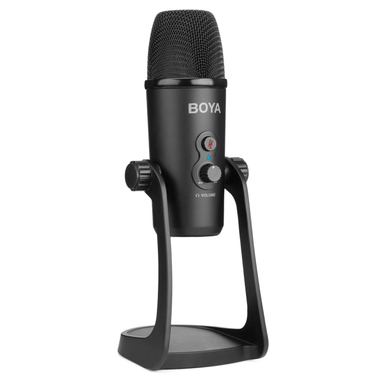 BOYA BY-PM700 USB Sound Recording Condenser Microphone with Holder, Compatible with PC / Mac for Live Broadcast Show, KTV, etc. (Black) Eurekaonline