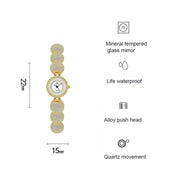 BS Bee Sister  FA1606 Diamond Inlaid Ladies Watch Jewelry Chain Watch(Gold) Eurekaonline