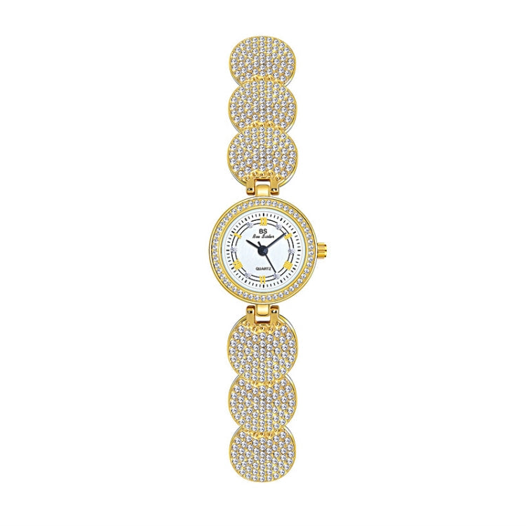 BS Bee Sister  FA1606 Diamond Inlaid Ladies Watch Jewelry Chain Watch(Gold) Eurekaonline