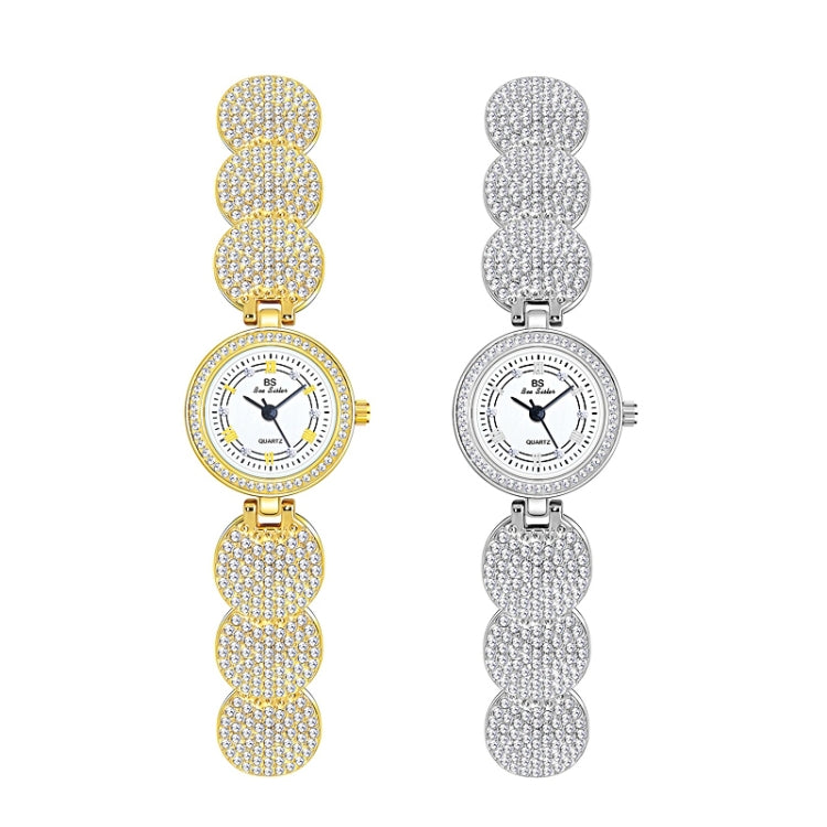 BS Bee Sister  FA1606 Diamond Inlaid Ladies Watch Jewelry Chain Watch(Gold) Eurekaonline